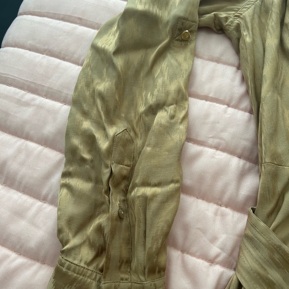 NWT Lauren Ralph Lauren Jacquard Shirtdress in Tan color - Picture 14 of 16